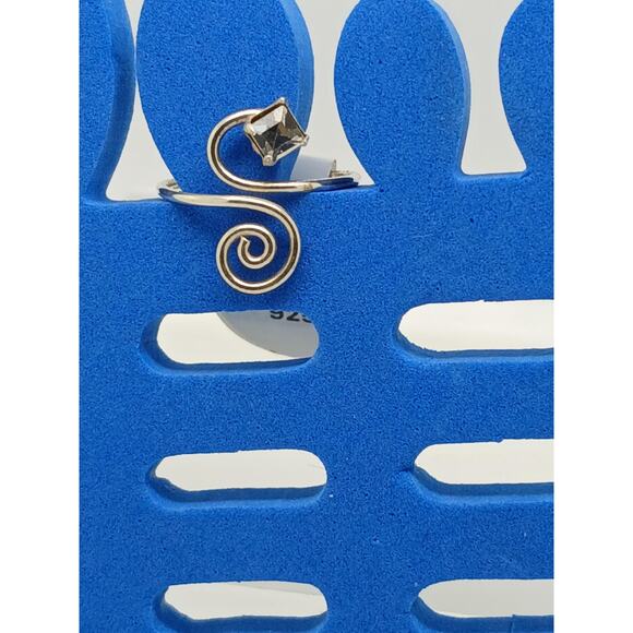 Sexy Clear Crystal Rhinestone Toe Ring Adjustable Size, Sterling Silver Gift box - Picture 8 of 8